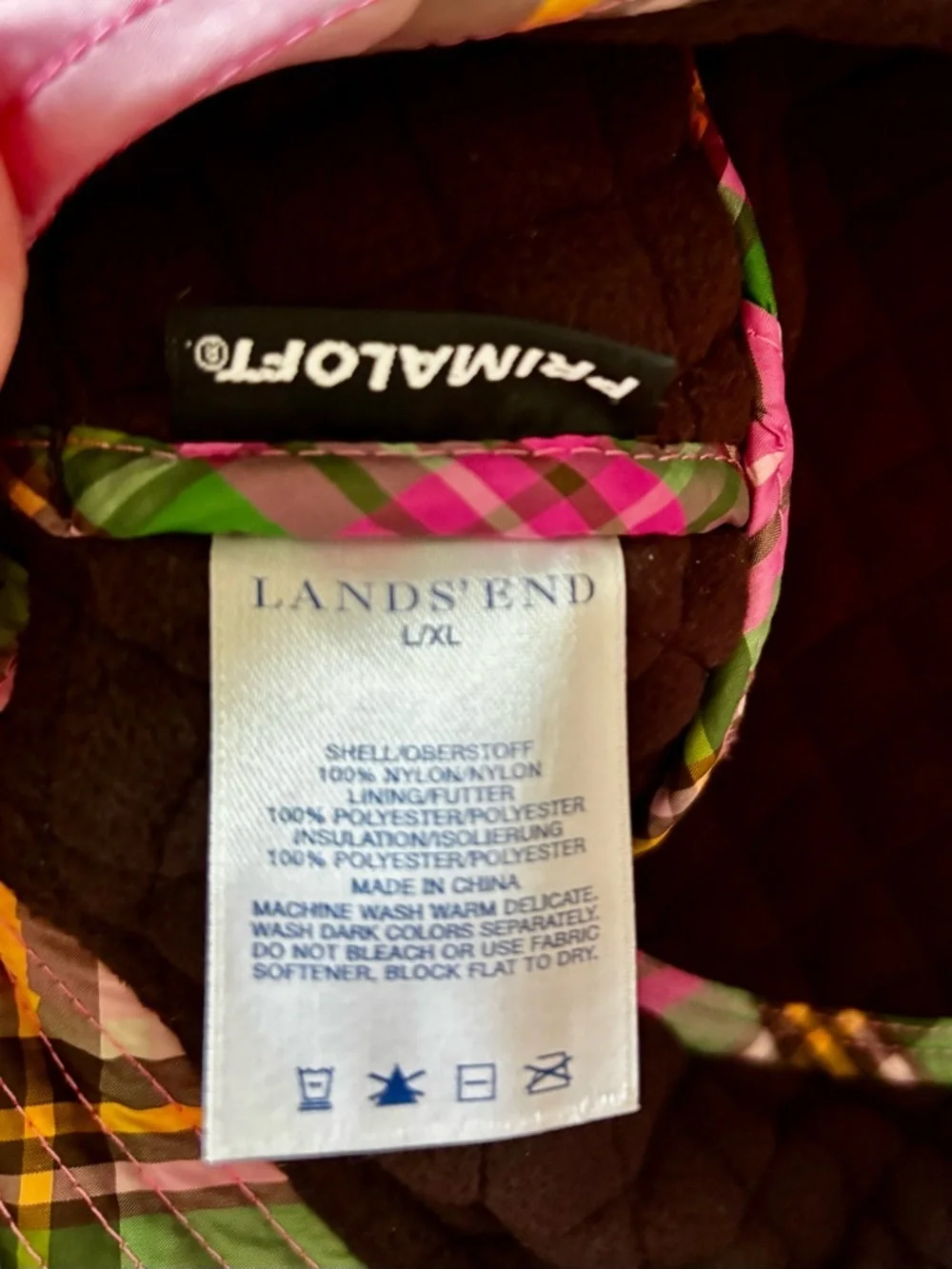 Lands End quilted bucket